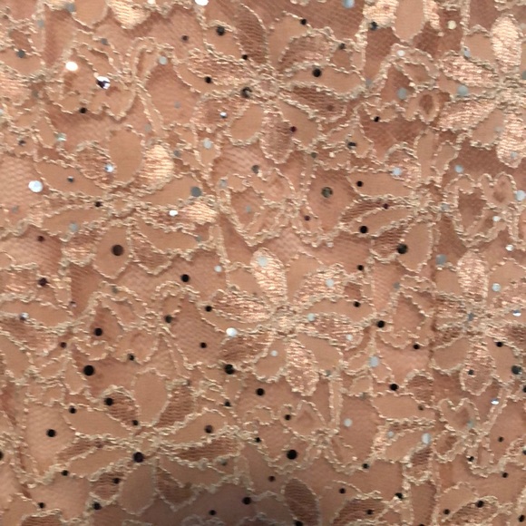 Lace Pink Dress floral detail and silver sequins - Picture 4 of 5